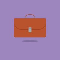 briefcase with shadow on bright background vector