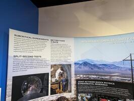 Las Vegas, Nevada, USA - 08.04.2024 National Atomic Testing Museum. Museum exhibits photo