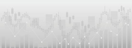 abstract financial chart with line graph on gradeint background vector