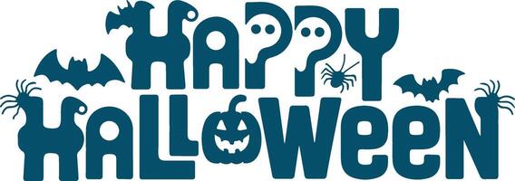Colored Text Illustration of Happy Halloween. vector