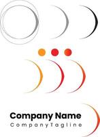 A set of logos with circles and arrows vector