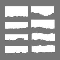 Torn paper sheet texture collection vector