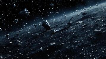 Asteroids Floating in Space photo
