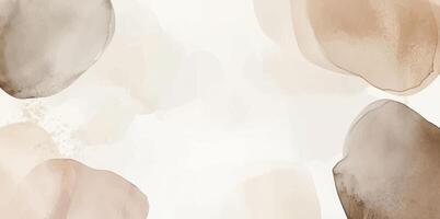 Abstract horizontal watercolor background. Hand drawn texture. Brush stroked painting pastel beige color vector