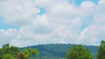 Timelapse Beautiful view of a mountain view with moving clouds video