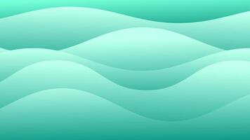 Animation Calming Green Waves in Gradient Style video
