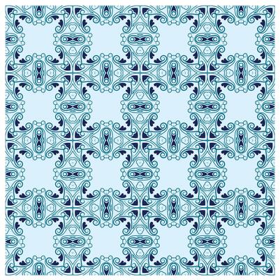 Sky blue floral background grid pattern design