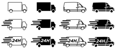 Van Delivery Graphic Elements, Fast Delivery illustration vector
