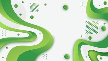 White Green Modern Graphic Element with Abstract Geometric Shapes. Gradient Luxury Background. Design Element For Web Banners, Posters vector