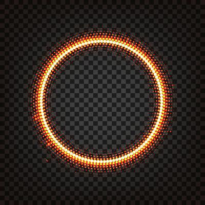 Halftone Luxury Gold Ring of Fire