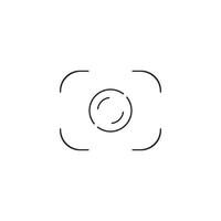 Camera focusing screen focusing on subject with white background vector
