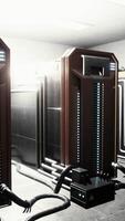 cryptocurrency mining farm using computer graphic cards video