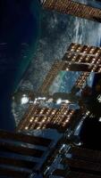 International Space Station. Elements of this image furnished by NASA video