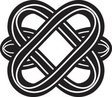 Infinity Loop - an infinity symbol intertwined with an abstract shape. logo, silhouette image vector