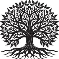 A tree image, silhouette style, best for design elements and logo design vector
