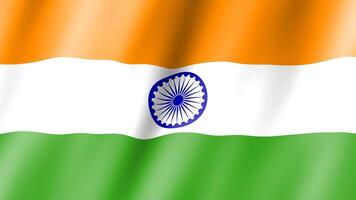 Indian flag Animation. Indian Flag Slow Motion . Indian Flag Blowing Close Up. Indian Flags Motion Loop 4k resolution Indian Background. Indian flag Close-up 4K video
