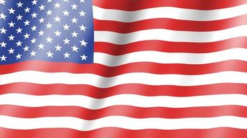 American flag Animation. United States American Flag Slow Motion . US American Flag Blowing Close Up. US Flags Motion Loop 4k resolution USA Background. USA flag Close-up 4k video