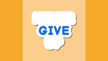 Never Give Up. Motivational Statement. Colorful Text Sticker Motion Graphics Animation video