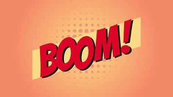 BOOM Text Motion Graphics Animation video