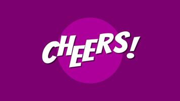 CHEERS Exclamation Text Motion Graphics Animation video