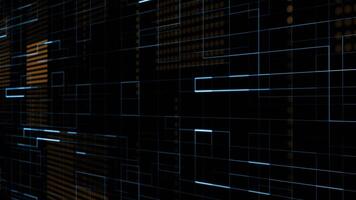 Digital Data moving on Circuit Board and CPU loop backgrounds. Computer Processing and organizing data. Abstract high tech Artificial intelligence AI , data mining, modern computer technology surface video