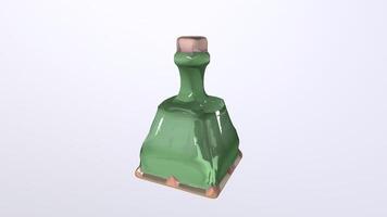 Creating a unique green glass bottle design using digital modeling techniques video