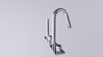 Tap isolated on white background video