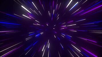 Abstract Light Trails of Colorful Lines in a Dark Background video