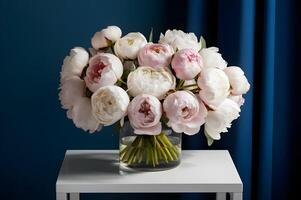 A Beautiful flower vase on the table photo