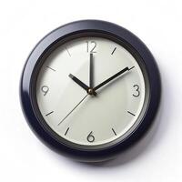 Black Clock On white Background photo