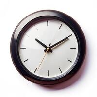 Black Clock On white Background photo