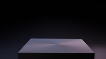 3d Rendered Square Podium with a Dark Background photo