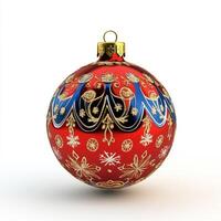 3D Christmas Ball Isolated on White Background photo