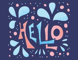 Hello stylized word. stylized text isolated vector