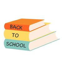 back to school book stack vector