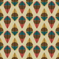 A pattern of triangles and squares in various colors. The colors are orange, green, and brown vector