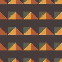 A pattern of triangles and squares in various colors. The colors are orange, green, and brown vector