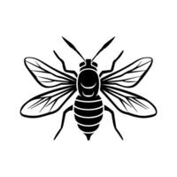 insect icon or modern line symbol. line art and icon design with bold outline. Black and white Pixel Perfect minimalistic symbol isolated white background. Silhouette simple thin sign vector