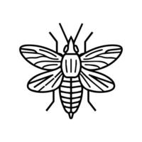 insect icon or modern line symbol. line art and icon design with bold outline. Black and white Pixel Perfect minimalistic symbol isolated white background. Silhouette simple thin sign vector