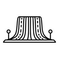 Race Track icon or modern line symbol. line art and icon design with bold outline. Black and white Pixel Perfect minimalistic symbol isolated white background. Silhouette simple thin sign vector