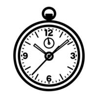 Stopwatch icon or modern line symbol. line art and icon design with bold outline. Black and white Pixel Perfect minimalistic symbol isolated white background. Silhouette simple thin sign vector