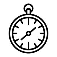 Stopwatch icon or modern line symbol. line art and icon design with bold outline. Black and white Pixel Perfect minimalistic symbol isolated white background. Silhouette simple thin sign vector