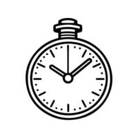 Stopwatch icon or modern line symbol. line art and icon design with bold outline. Black and white Pixel Perfect minimalistic symbol isolated white background. Silhouette simple thin sign vector