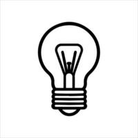 Lamp icon or modern line symbol. line art and icon design with bold outline. Black and white Pixel Perfect minimalistic symbol isolated white background. Silhouette simple thin sign vector