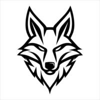 jackal icon or modern line symbol. line art and icon design with bold outline. Black and white Pixel Perfect minimalistic symbol isolated white background. Silhouette simple thin sign vector