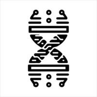 Genes icon or modern line symbol. line art and icon design with bold outline. Black and white Pixel Perfect minimalistic symbol isolated white background. Silhouette simple thin sign vector