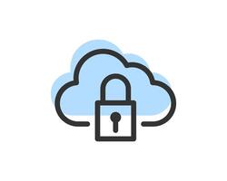 Cloud Storage And Data Transfer Icon. Computing Service And Network Related Line Icons. Database And Server, Cyber Security, Digital Transformation. vector