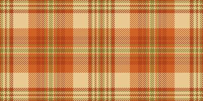 Paper seamless check tartan, continuity texture textile pattern. Lined fabric plaid background in orange and amber colors. vector