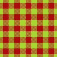 Sixties texture background plaid, woven textile seamless . Cloth pattern check fabric tartan in lime and red colors. vector
