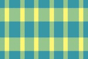 Woven texture seamless tartan, inspiration pattern textile fabric. T-shirt plaid background check in cyan and yellow colors. vector